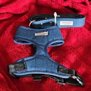 True Religion Blue and Black Dog Harness
